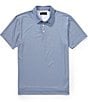 Quieti Mini Print Short Sleeve Polo Shirt, Color:Navy - Image 1
