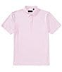Quieti Mini Print Short Sleeve Polo Shirt, Color:Pink - Image 1
