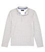 Color:Grey - Image 1 - Quilted Mockneck Long Sleeve Pullover