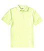 Color:Neon Green - Image 1 - Speckled Print Short Sleeve Polo Shirt
