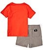 Color:Assorted - Image 2 - Baby Boys 12-24 Months Short-Sleeve Bird Graphic Jersey Tee & Solid Tech Shorts Set