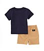 Color:Assorted - Image 2 - Baby Boys 12-24 Months Short-Sleeve Logo/Graphic Jersey T-Shirt & Solid Tech Shorts Set