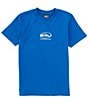 Color:Monaco Blue - Image 2 - Big Boys 8-20 Short Sleeve Chrome Logo T-Shirt