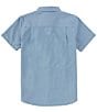 Color:Blue Shadow - Image 2 - Big Boys 8-20 Short Sleeve Shoreline Classic Woven Shirt