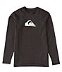 Color:Black - Image 1 - Big Boys 8-20 Solid Streak Long Sleeve T-Shirt