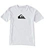 Color:White - Image 1 - Big Boys 8-20 Solid Streak Short Sleeve T-Shirt