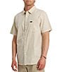 Quiksilver Dobby Stripe Collared Neckline Short Sleeve Button Front Seersucker Shirt - Image 5