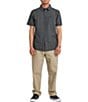 Quiksilver Dobby Stripe Collared Neckline Short Sleeve Button Front Seersucker Shirt - Image 3