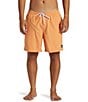 Color:Tangerine - Image 1 - Everyday Solid 17#double; Outseam Swim Trunks