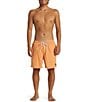 Color:Tangerine - Image 4 - Everyday Solid 17#double; Outseam Swim Trunks