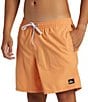 Color:Tangerine - Image 5 - Everyday Solid 17#double; Outseam Swim Trunks