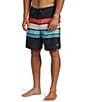 Color:Black - Image 3 - Everyday Stripe 19#double; Outseam Board Shorts