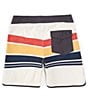 Color:Snow White - Image 2 - Everyday Stripe 19#double; Outseam Board Shorts