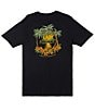 Color:Black - Image 1 - Island Cap Short Sleeve Graphic T-Shirt