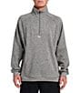 Quiksilver Keller Long Sleeve Half Zip Mock Neck Fleece Pullover, Color:Smoked Gray Heather - Image 1