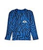 Color:Monaco Blue - Image 1 - Little Boys 2T-7 Long Sleeve Everyday UV Surf T-Shirt
