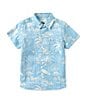 Color:Alaskan Beach Club - Image 1 - Little Boys 2T-7 Short Sleeve Apero Flow Classic Woven Shirt