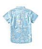 Color:Alaskan Beach Club - Image 2 - Little Boys 2T-7 Short Sleeve Apero Flow Classic Woven Shirt