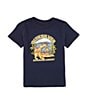 Color:Dark Navy - Image 1 - Little Boys 2T-7 Short Sleeve Barking Tiger KTO Graphic T-Shirt