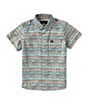 Color:Tropical Peach Heritage - Image 1 - Little Boys 2T-7 Short Sleeve Heritage Print Woven Shirt