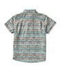 Color:Tropical Peach Heritage - Image 2 - Little Boys 2T-7 Short Sleeve Heritage Print Woven Shirt