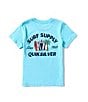 Color:Capri - Image 1 - Little Boys 2T-7 Short Sleeve Surf Supply Graphic T-Shirt