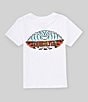 Color:White - Image 1 - Little Boys 2T-7 Short Sleeve Tropical Fade KTO T-Shirt