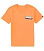 Color:Tangerine - Image 2 - Little Boys 2T-7 Short Sleeve Tropical Fade KTO T-Shirt