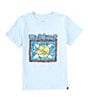 Color:Clear Sky - Image 1 - Little Boys 2T-7 Short Sleeve Surf The Earth Graphic T-Shirt
