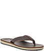 Color:Demitasse - Image 1 - Men's Carver Vegan Nubuck Flip Flops