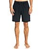 Color:Black - Image 1 - Oceanmade Elastic-Waist 18#double; Outseam Shorts