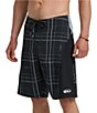 Quiksilver Plaid Color Blocked 10#double; Inseam Board Shorts - Image 3