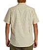 Color:Birch Mini Mo - Image 2 - Short Sleeve Mini Mo Woven Poplin Shirt