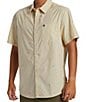 Color:Birch Mini Mo - Image 5 - Short Sleeve Mini Mo Woven Poplin Shirt