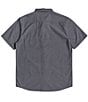 Color:Black - Image 2 - Short-Sleeve Winfall Soft Textured Button Down Shirt