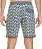 Quiksilver Surfsilk Scallop 19#double; Outseam Tropical Print Board Shorts, Color:Jade Grey - Image 2