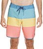 Quiksilver Surfsilk Tijuana 19#double; Outseam Mixed Media Board Shorts, Color:Island Waters - Image 1
