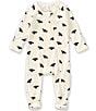 Quincy Mae Baby Boys Bat Print Footed Coverall - Image 1
