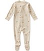 Quincy Mae Baby Boys Fox Zip Footed Coverall - Image 2