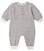 Quincy Mae Baby Boys Relaxed Stripe Jumpsuit - Image 1