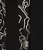 Color:Black/White - Image 3 - 3/4 Sleeve Embroidered Ribbon Soutache 2-Piece Pant Set