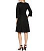 R & M Richards 3/4 Sleeve Gold Button Knit Dress - Image 2