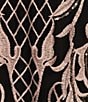 Color:Rose/Black - Image 5 - 3/4 Sleeve Round Neck Embellished Sequin Duster Jacket 3-Piece Pant Set