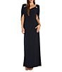 Color:Navy - Image 1 - Drape Back Sleeveless Sweetheart Neck Ruched Waist Gown