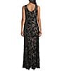 R & M Richards Embroidered Power Mesh Sequin Dress, Color:Black/Nude - Image 2