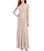 Color:Champagne - Image 3 - Glitter Lace Beaded Neck 2-Piece Jacket Gown