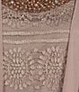 Color:Champagne - Image 5 - Glitter Lace Beaded Scoop Neck 3/4 Sleeve 2-Piece Flyaway Jacket Dress