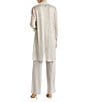 R & M Richards Metallic Crinkle 3-Piece Pants Set, Color:Champagne - Image 2