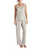 R & M Richards Metallic Crinkle 3-Piece Pants Set, Color:Champagne - Image 3