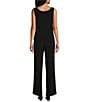 R & M Richards Petite Size 3/4 Sleeve V Neck Embroidered Soutache Sequin Jacket 3-Piece Pant Set, Color:Champagne/Black - Image 4